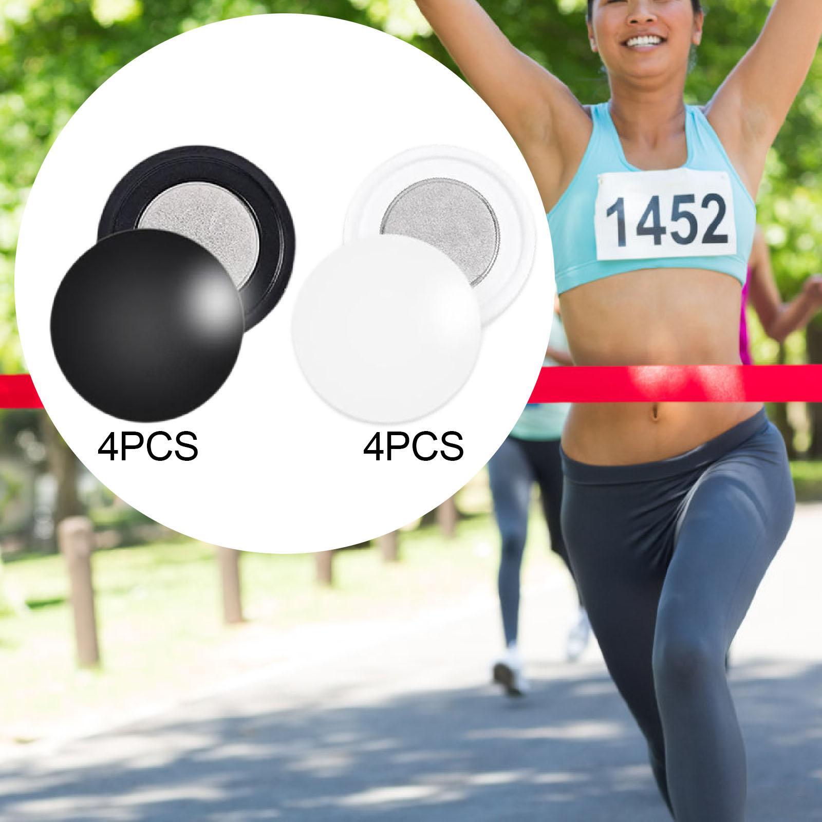 Running Gear Parts - 4 Pair Magnetic Race Bib Clips