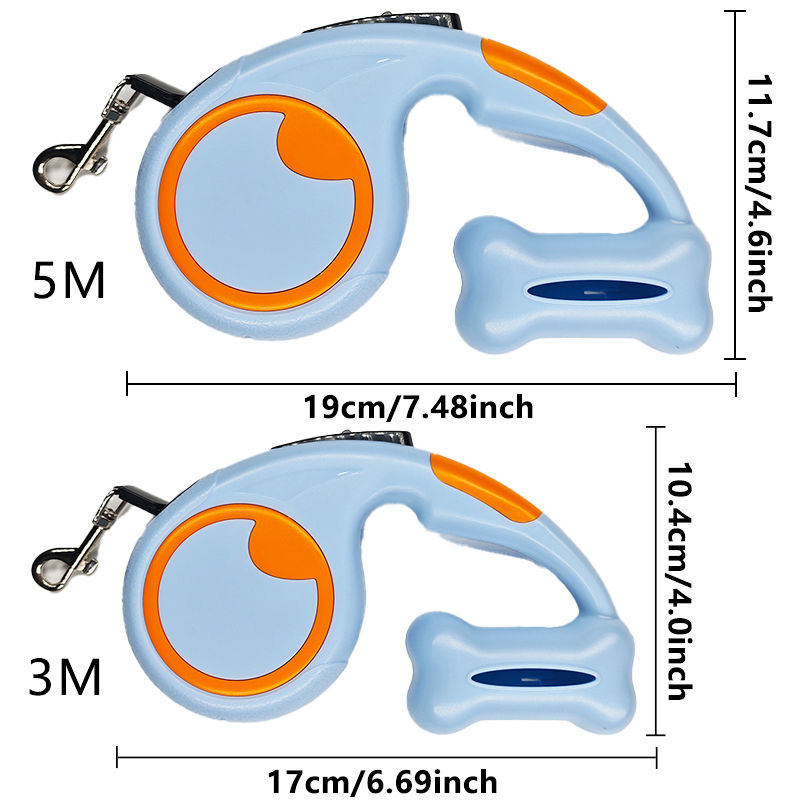 3m 5m Nylon Dog Leash Automati - Running Gear Dog review and price